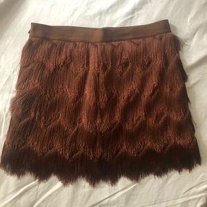 BCBG Max Azria fringed mini skirt
